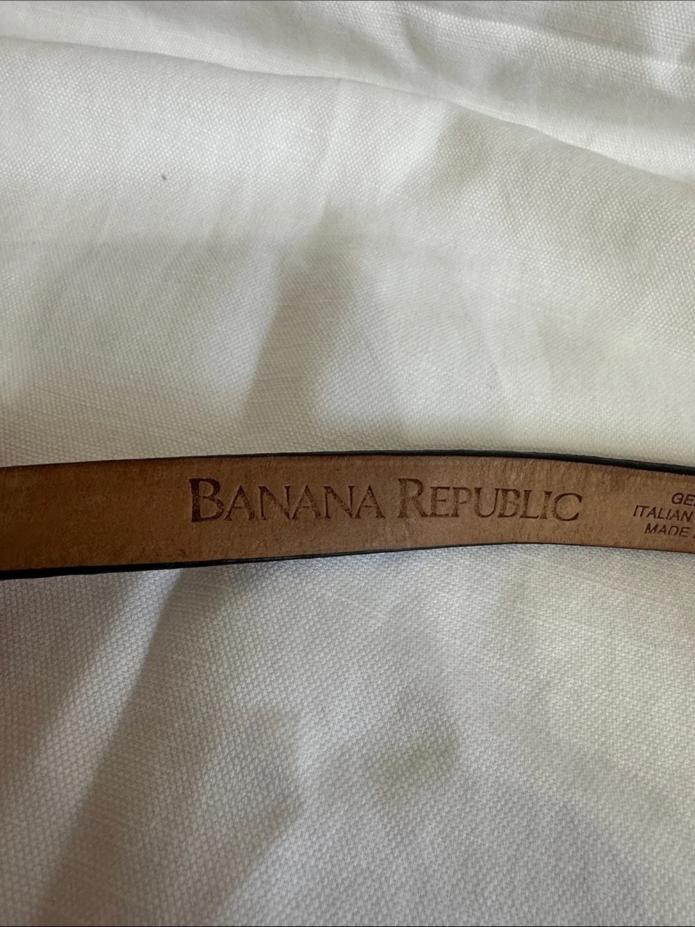 Banana Republic Snakeskin-Pattern Leather Belt - Beige & Brown - Picture 2 of 8